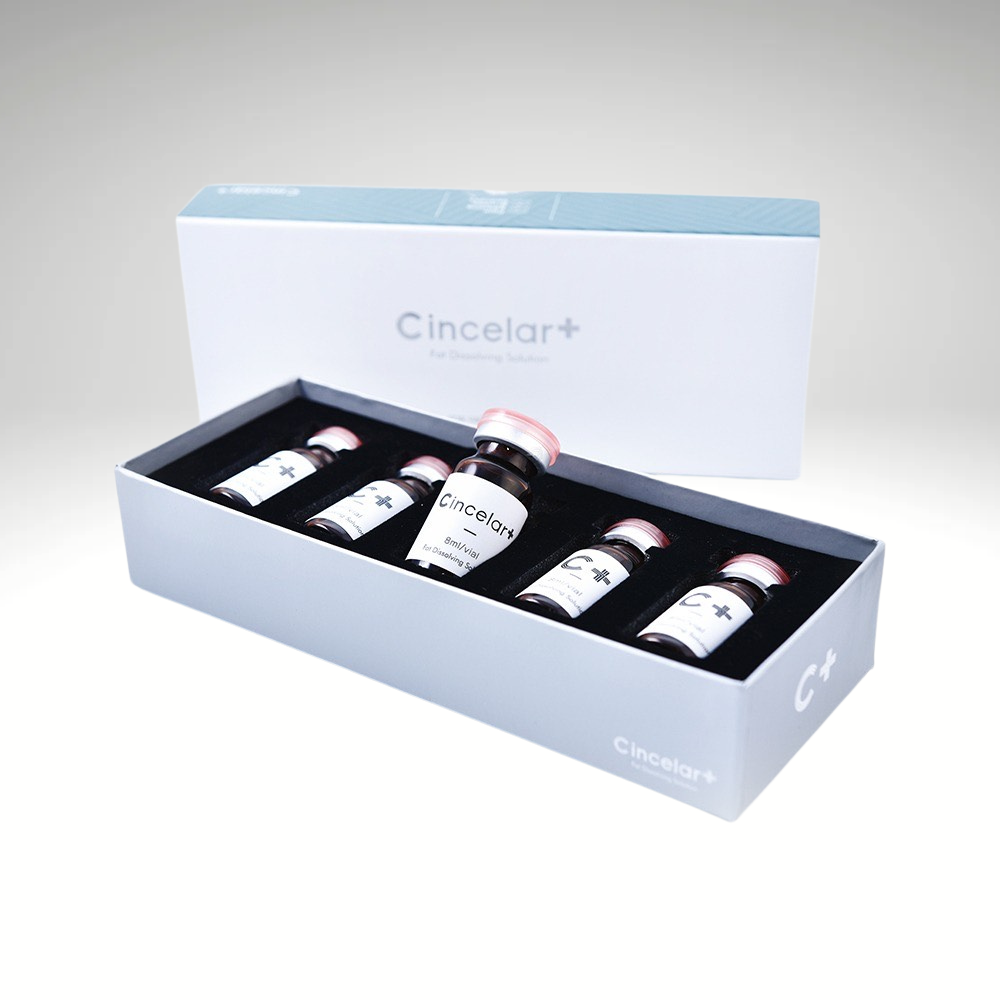 "Cincelar Plus fat removal solution, with Deoxycholic acid for effective body and facial contouring."
