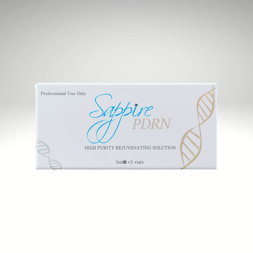 "SAPPIRE PDRN 5ml ampoules, advanced skin rejuvenation booster with PDRN for elasticity and hydration."