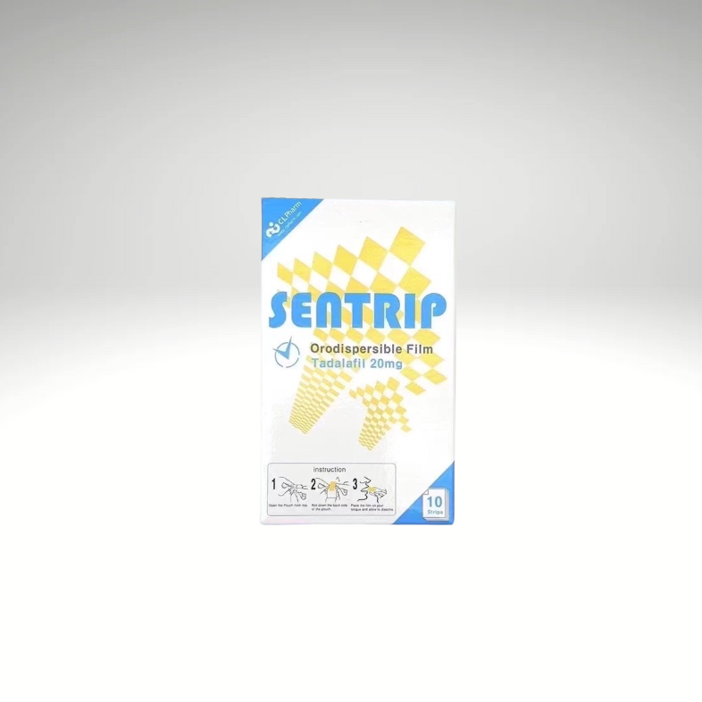 SENTRIP 20MG Cialis Film with Tadalafil for fast ED relief and PAH management.