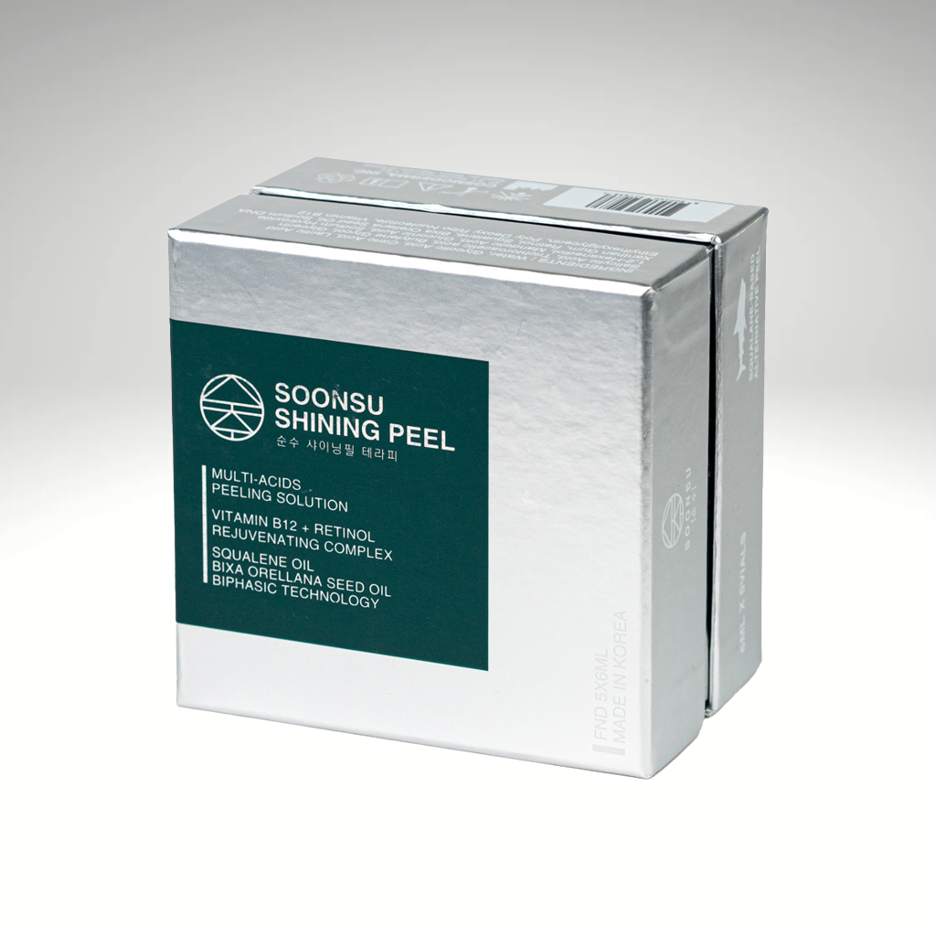"Soonsu Shining Peel 6ml vial, advanced dual-phase skin lightening and rejuvenation peel."