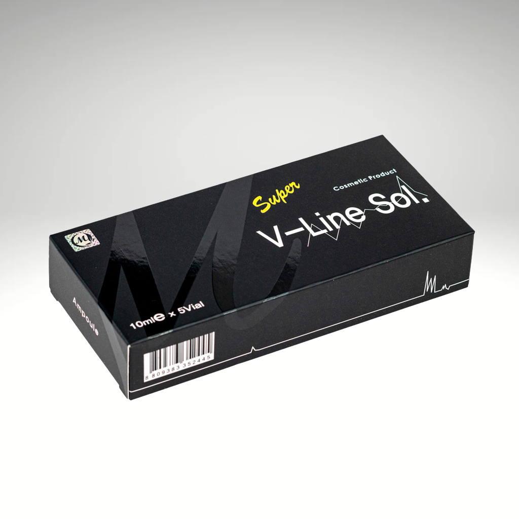 "SUPER V-LINE Sol solution for non-surgical facial contouring and slimming, enhancing facial definition and rejuvenation."