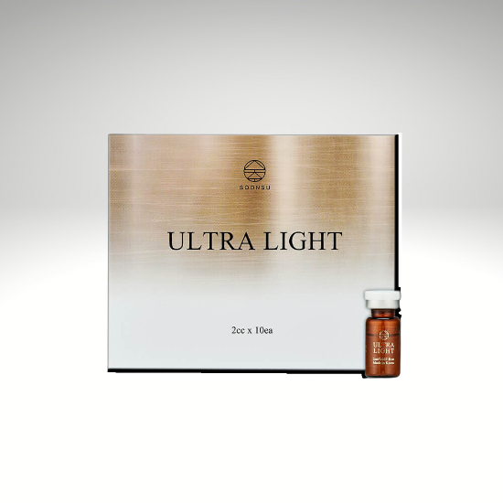 "ULTRA LIGHT lipolytic solution vials, designed for fat reduction and body contouring, with safe and effective ingredients."