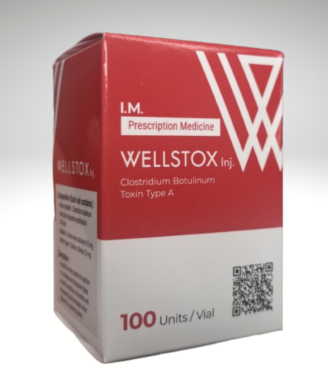 "Wellstox Botulinum Toxin 100 Units, a premium wrinkle treatment and muscle relaxant for facial rejuvenation and therapeutic use."