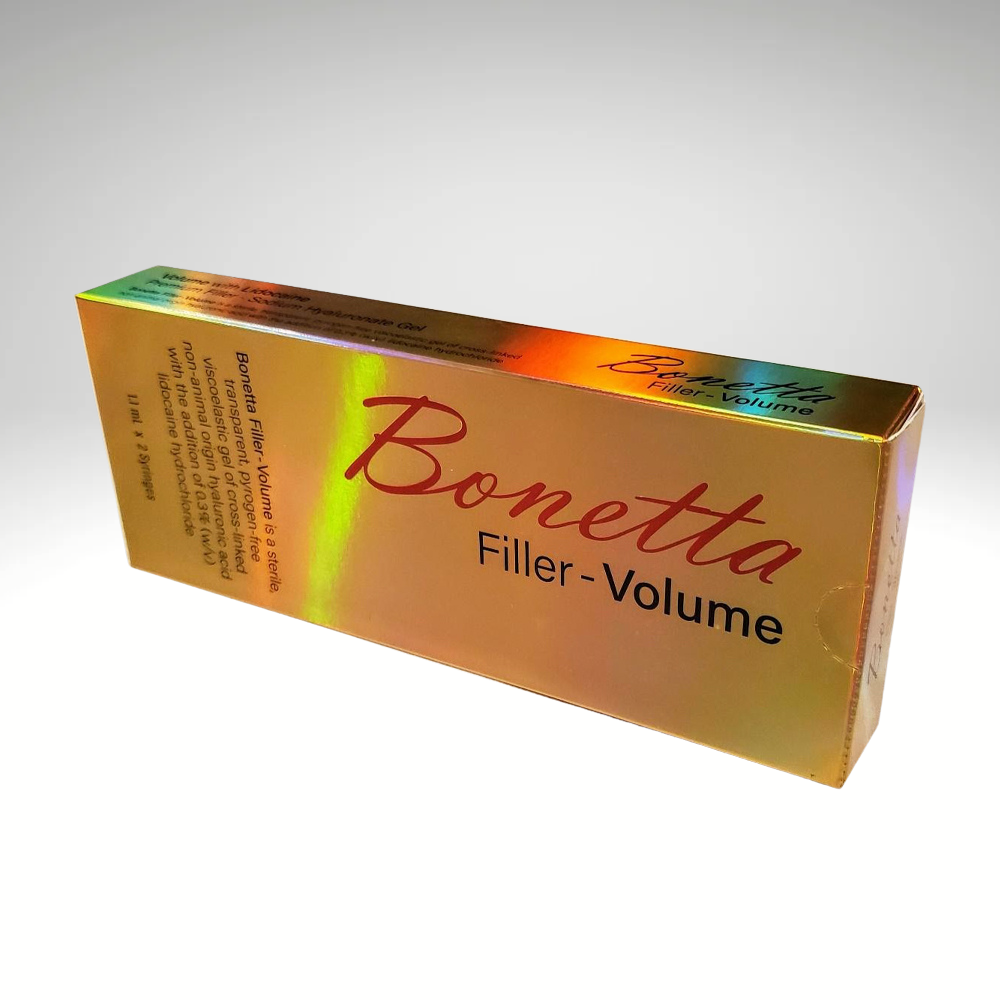 Bonetta Volume filler for facial volumization and contouring, offering long-lasting fullness.