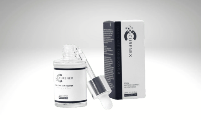 CureNex Daily Care Skin Booster in 30ml ampule, ideal for hydration and rejuvenation with PDRN and hyaluronic acid.