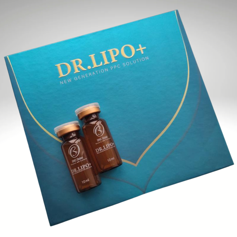 Dr. Lipo+ fat-dissolving injection vials for targeted body contouring and non-surgical fat reduction.