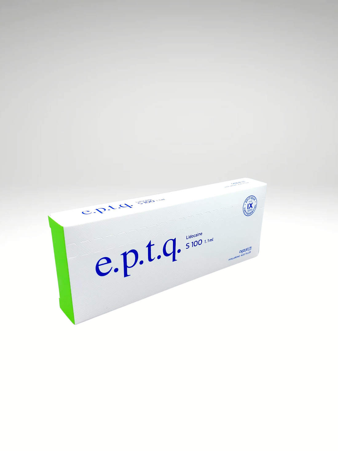 e.p.t.q hyaluronic acid dermal filler syringes for wrinkle reduction and contouring.