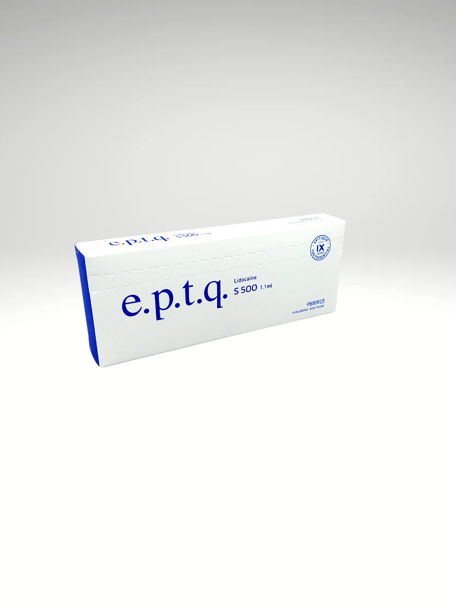 e.p.t.q hyaluronic acid dermal filler syringes for wrinkle reduction and contouring.