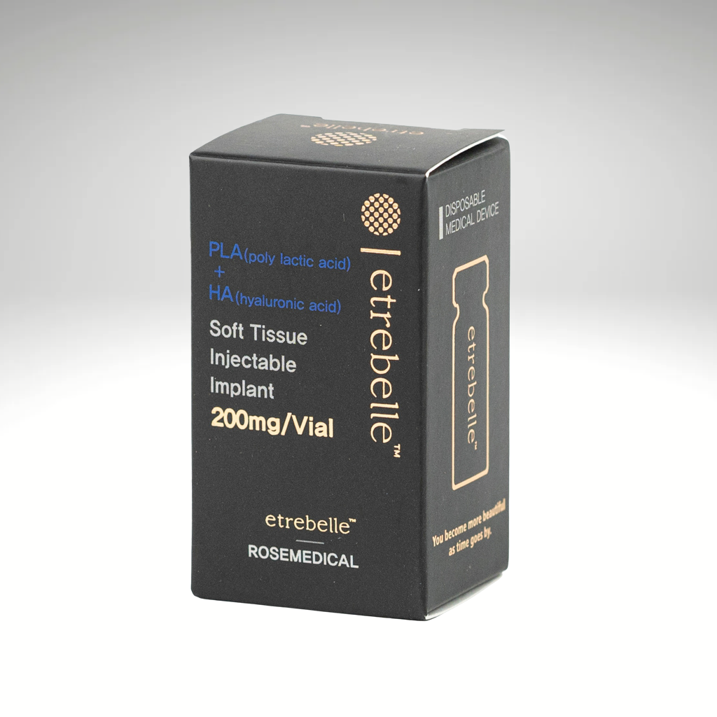 &quot;Etrebelle 200 mg vial, hybrid dermal filler for wrinkle reduction and collagen-boosting skin rejuvenation.&quot;