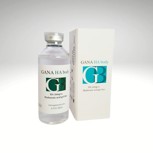 &quot;GANA HA Body Filler vial, premium HA-based body filler for non-surgical contouring and volume enhancement.&quot;