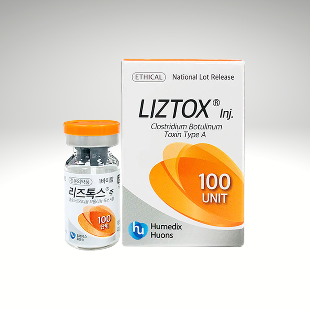 &quot;Liztox 100-unit vial, premium botulinum toxin for wrinkle reduction and skin rejuvenation.&quot;