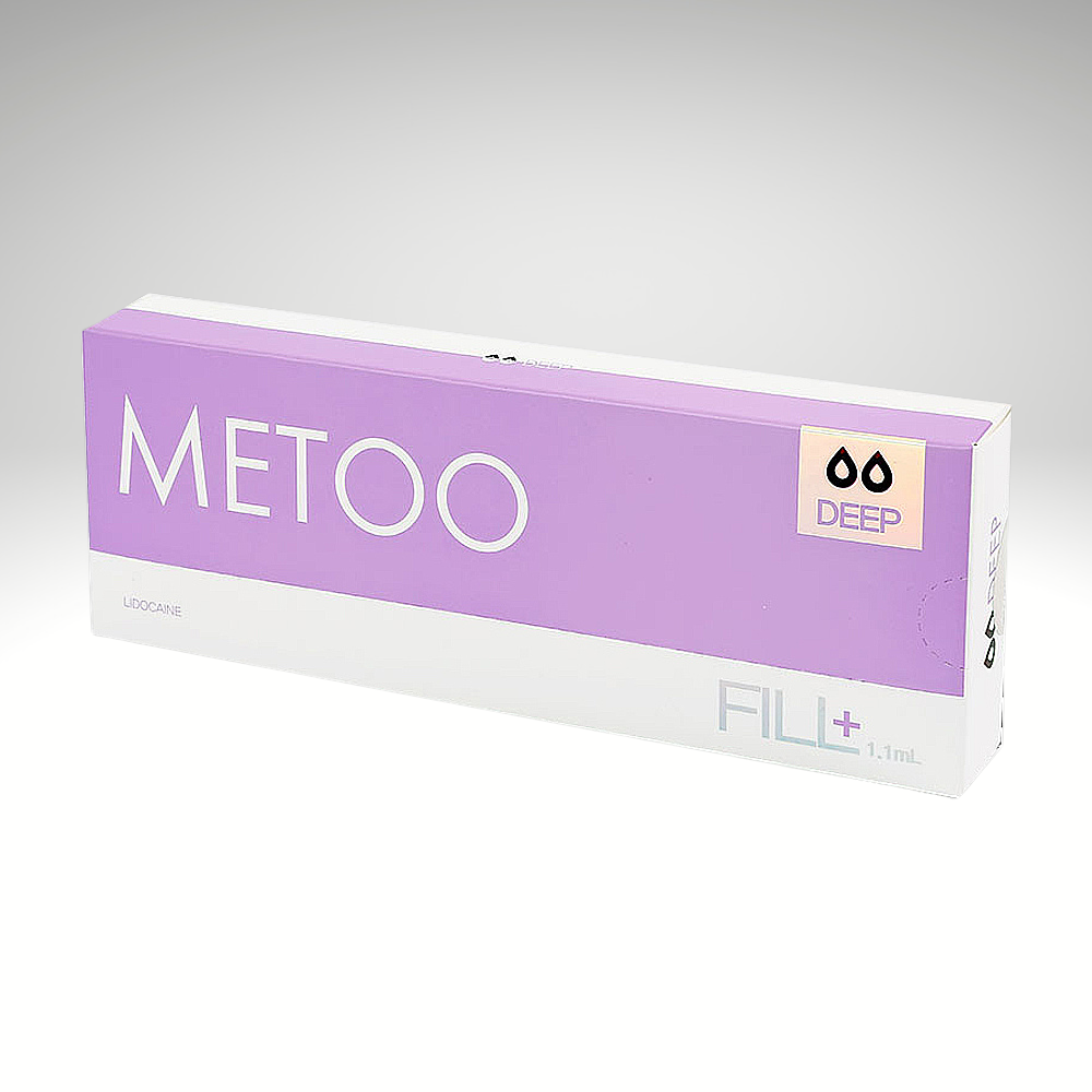 Metoo Deep high-purity hyaluronic acid filler for wrinkle correction and lip enhancement, designed for lasting results and natural volume.