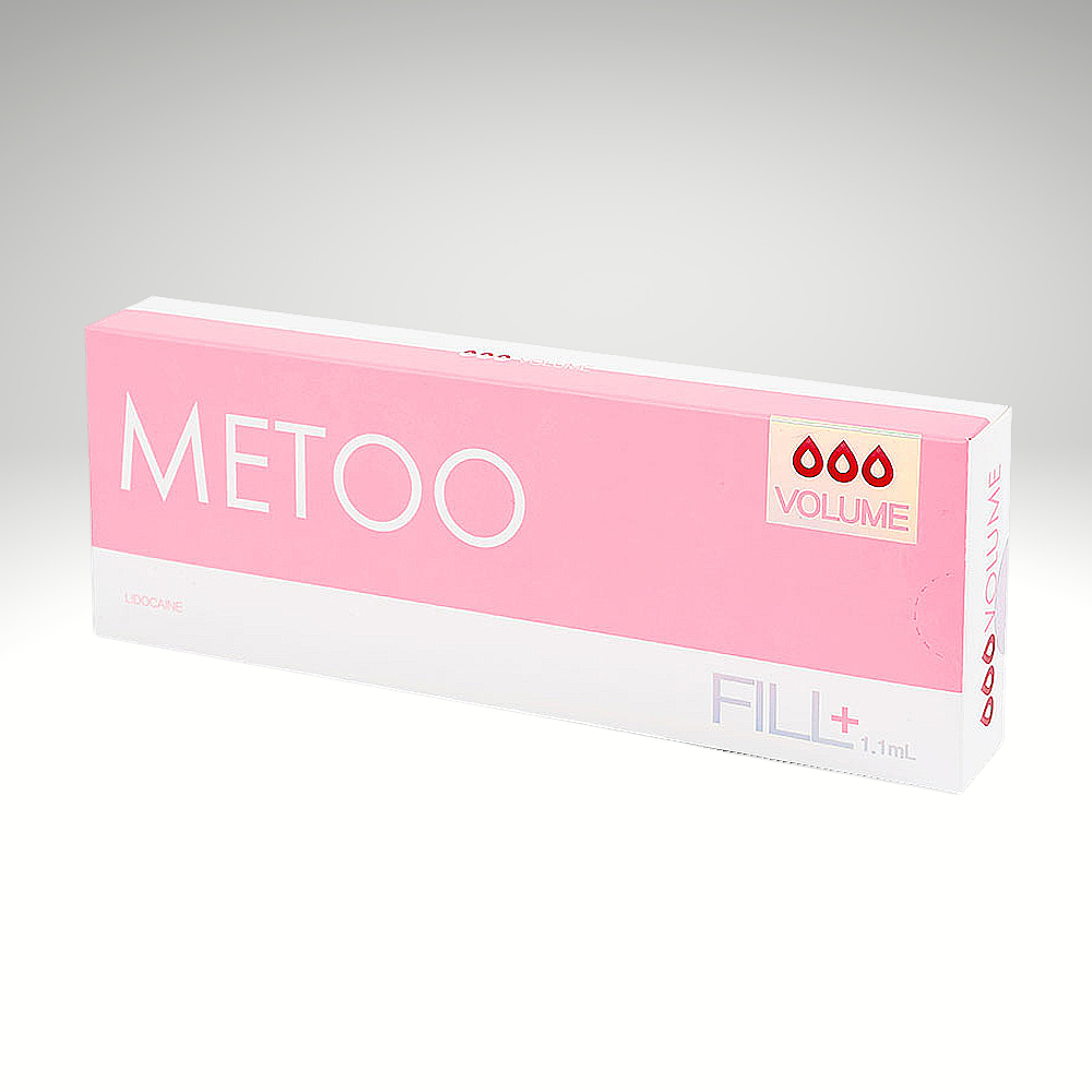 Metoo Volume HA filler for facial sculpting and volume restoration, ideal for cheek, chin, and jawline contouring with 3D cross-linking technology.