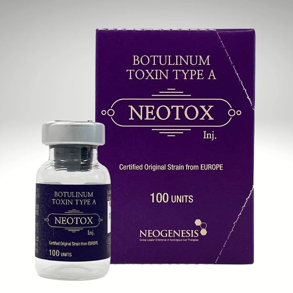 &quot;NEOTOX 100-unit vial, botulinum toxin for wrinkle reduction, muscle relaxation, and therapeutic relief.&quot;