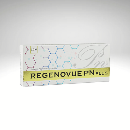 Regenovue PN Plus with polynucleotides for hydration and skin revitalization.