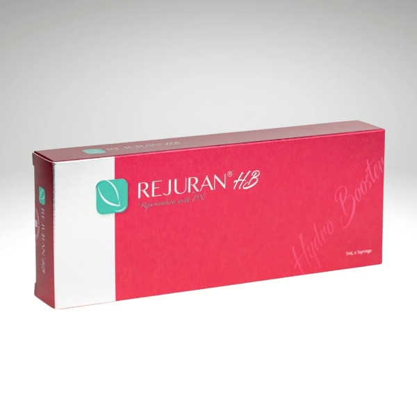 Rejuran HB vial, hydrating skin booster with PDRN and hyaluronic acid.