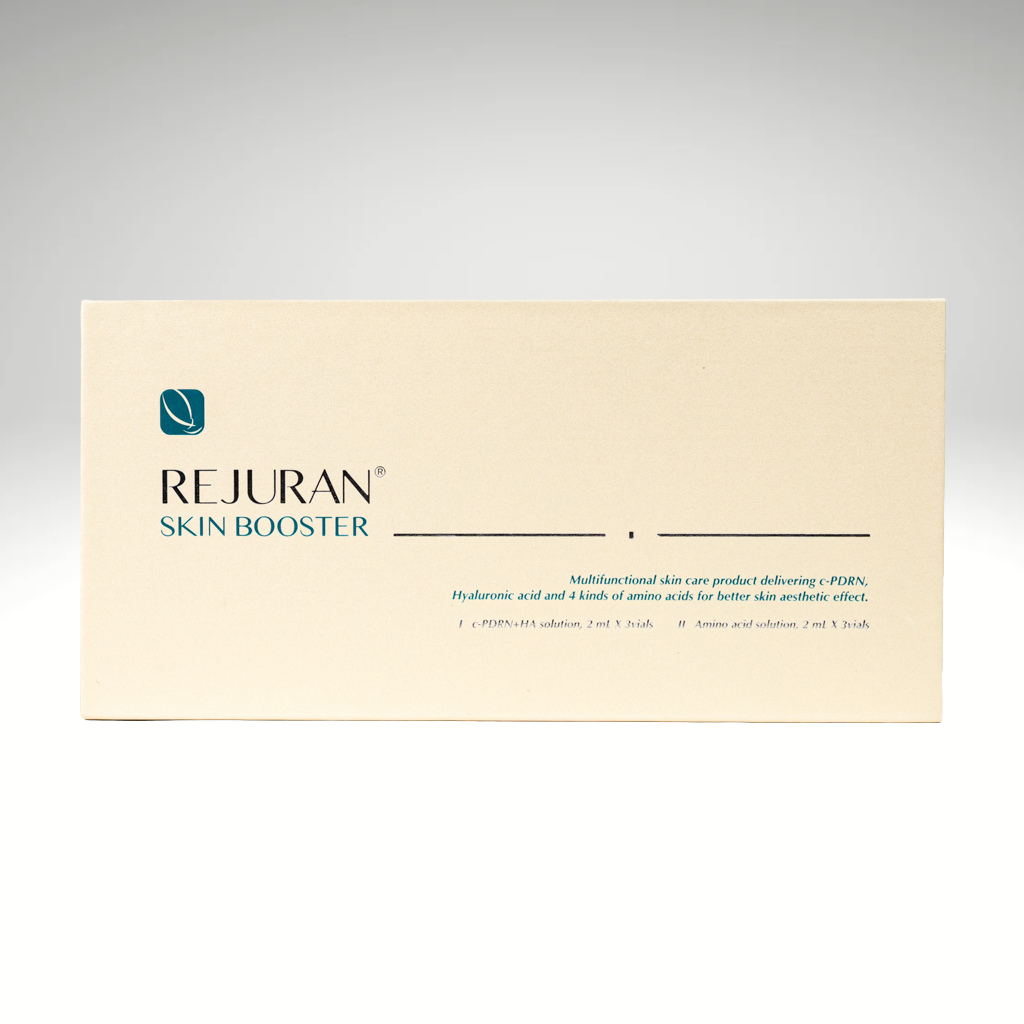 Rejuran Skin Booster ampoules for advanced hydration and anti-aging.