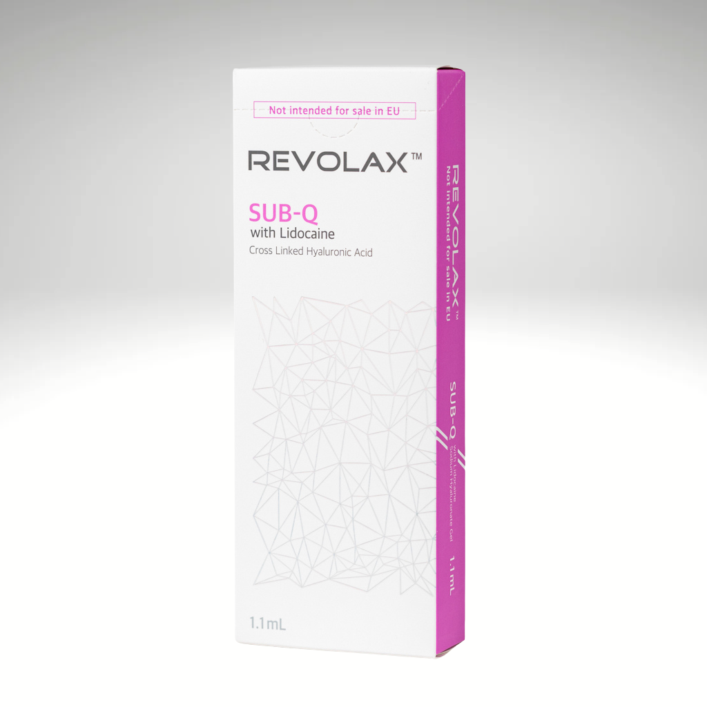 REVOLAX Sub-Q high-density filler for cheek, jawline, and deep wrinkle volumizing.