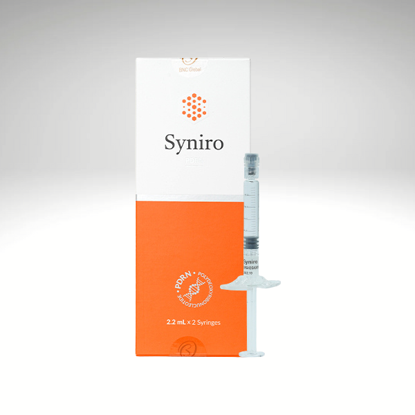 &quot;SYNIRO 2.2ml syringes, advanced dermal modulator with HA, peptides, and PDRN for anti-aging and skin rejuvenation.&quot;