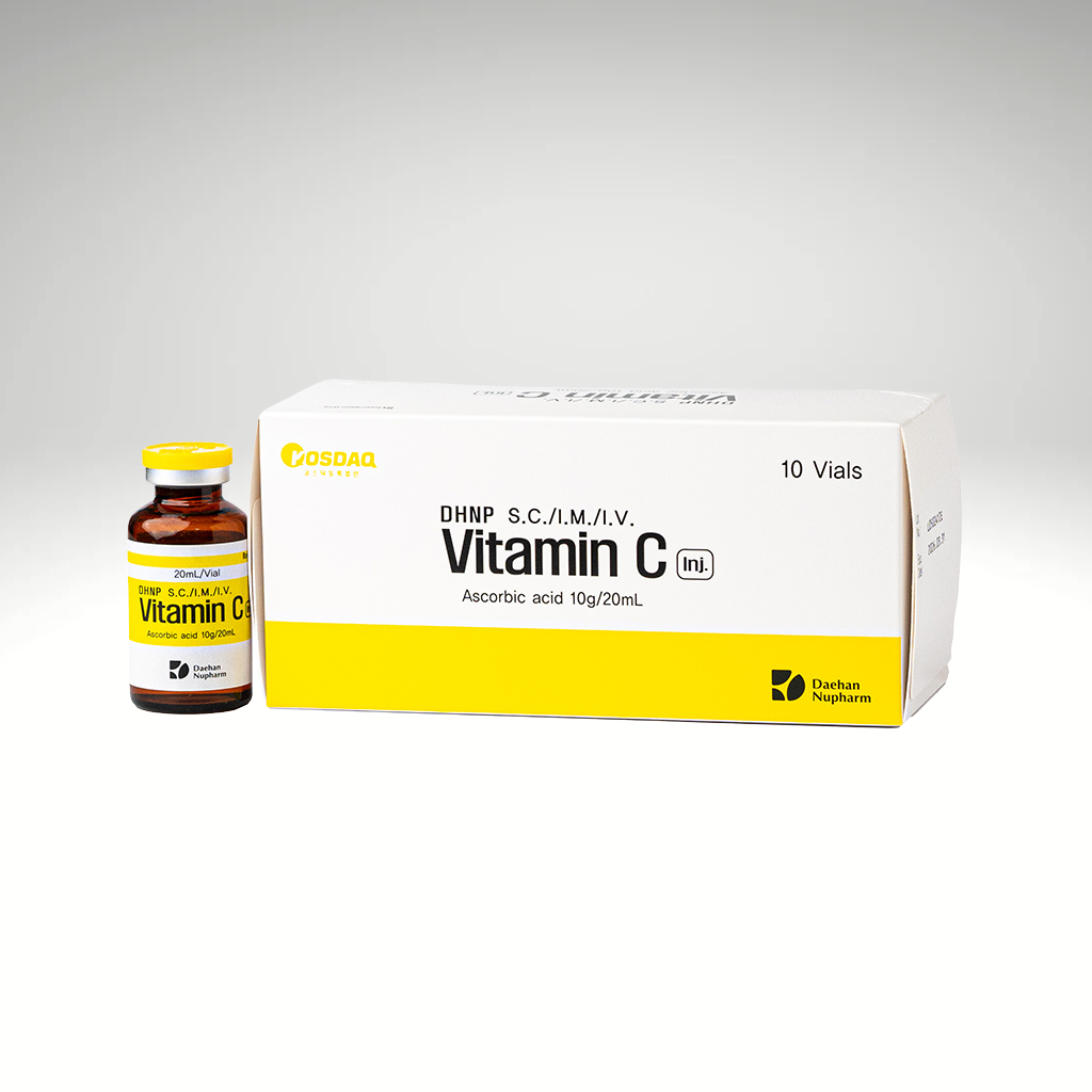 &quot;Vitamin C Inj. by Daehan New Pharm, high-potency ascorbic acid for mesotherapy, enhancing skin resilience, elasticity, and environmental defense.&quot;