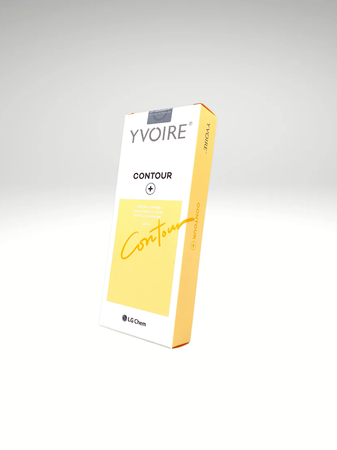 Yvoire Contour Plus high-viscosity filler for deep contouring of cheeks, jawline, and nasolabial folds, ensuring lasting structure.