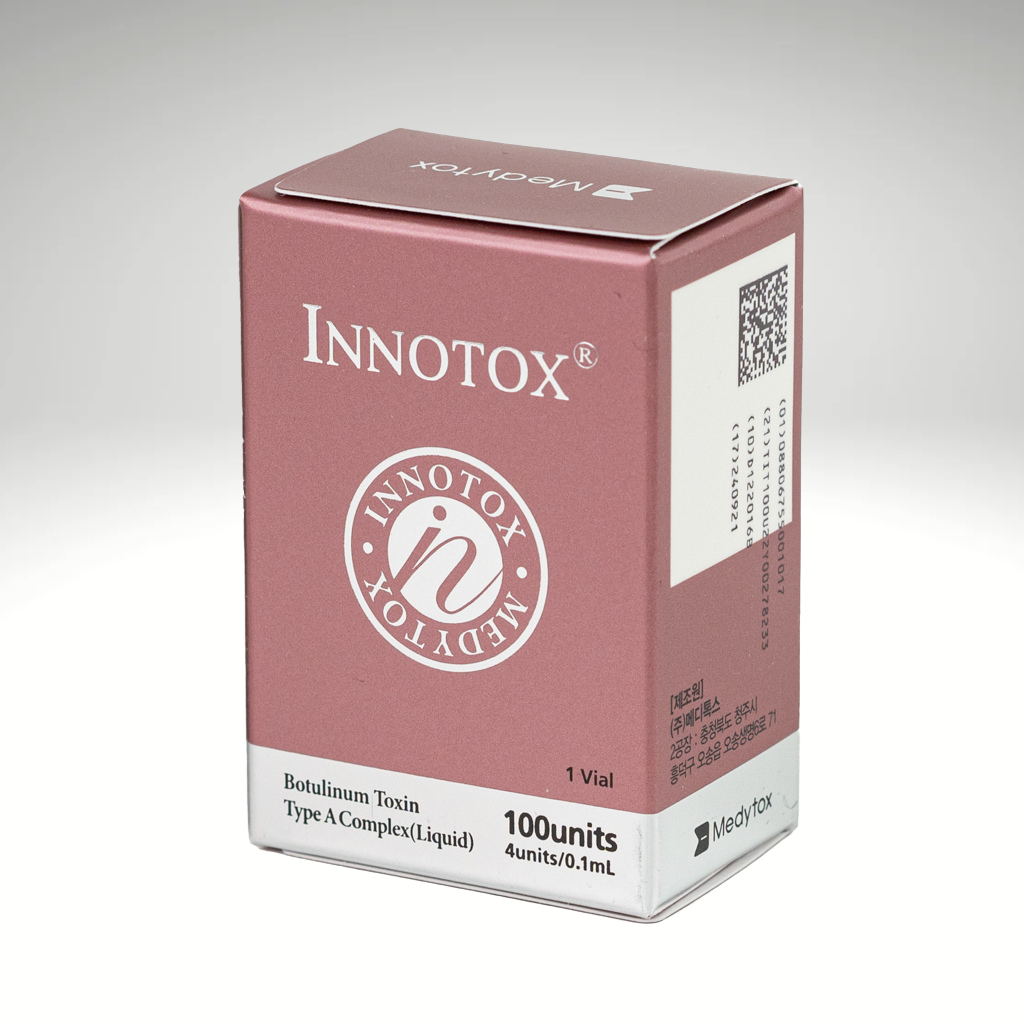 Innotox 100 units liquid Botulinum toxin for wrinkle reduction and hyperhidrosis treatment.