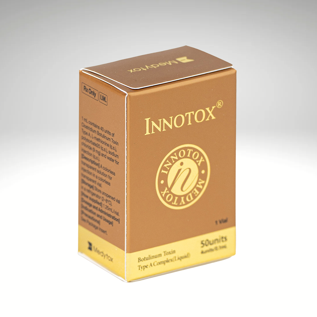 Innotox 50 units ready-to-use Botulinum toxin for facial rejuvenation and precise wrinkle treatment.