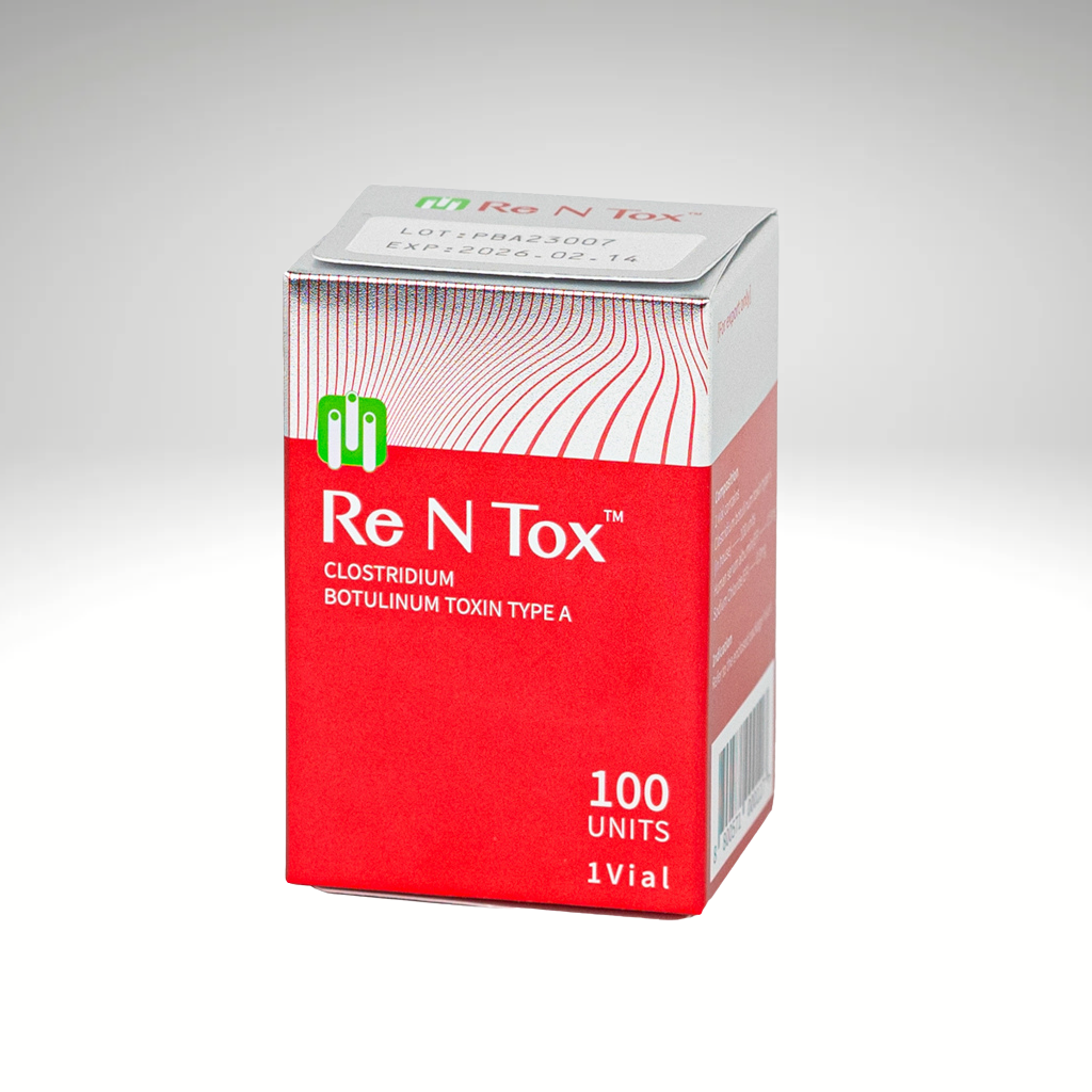 ReNTox 100 units Botulinum toxin vial for targeted facial wrinkle correction and medical applications.